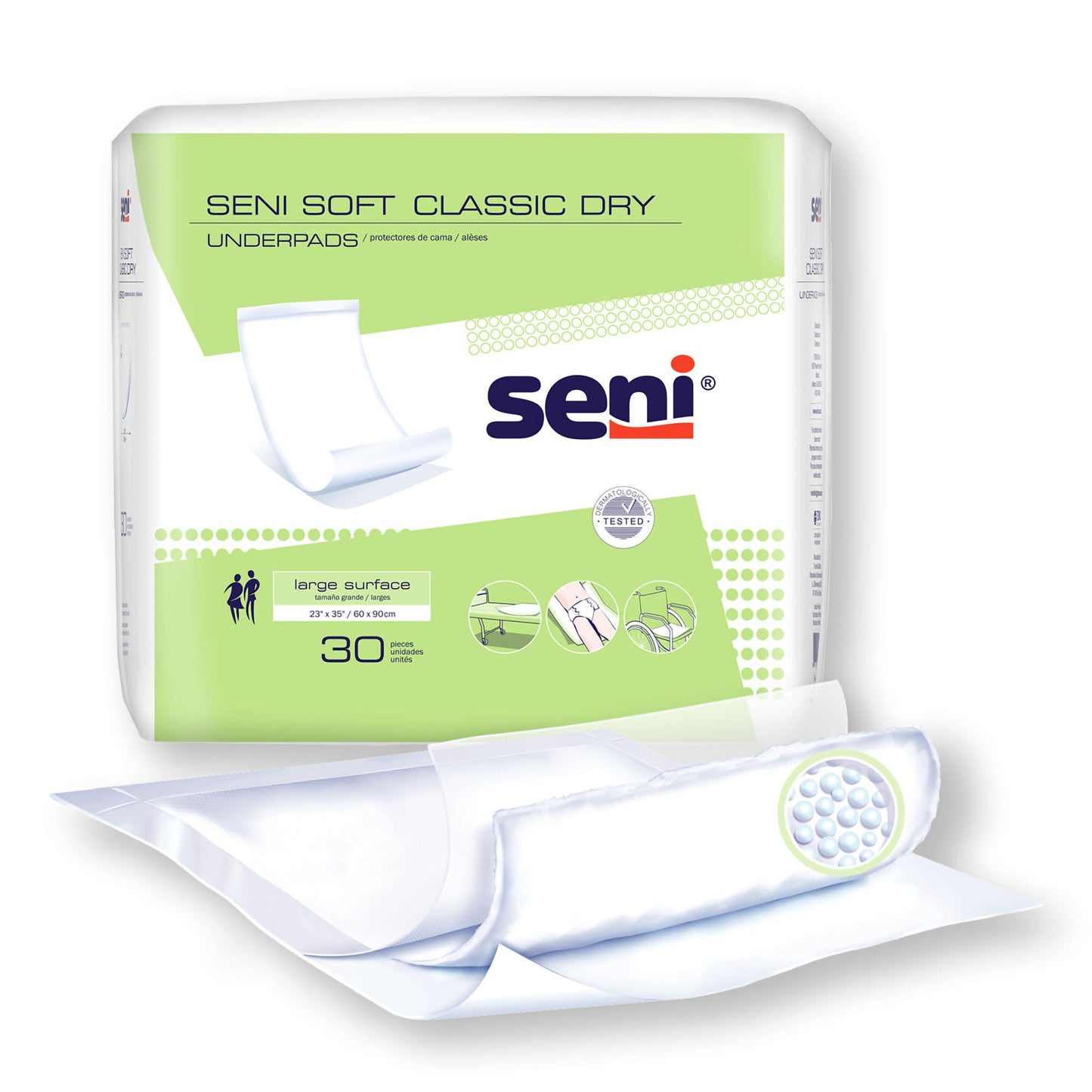 Seni® Soft Classic Dry Underpad, Level 1 Absorbency