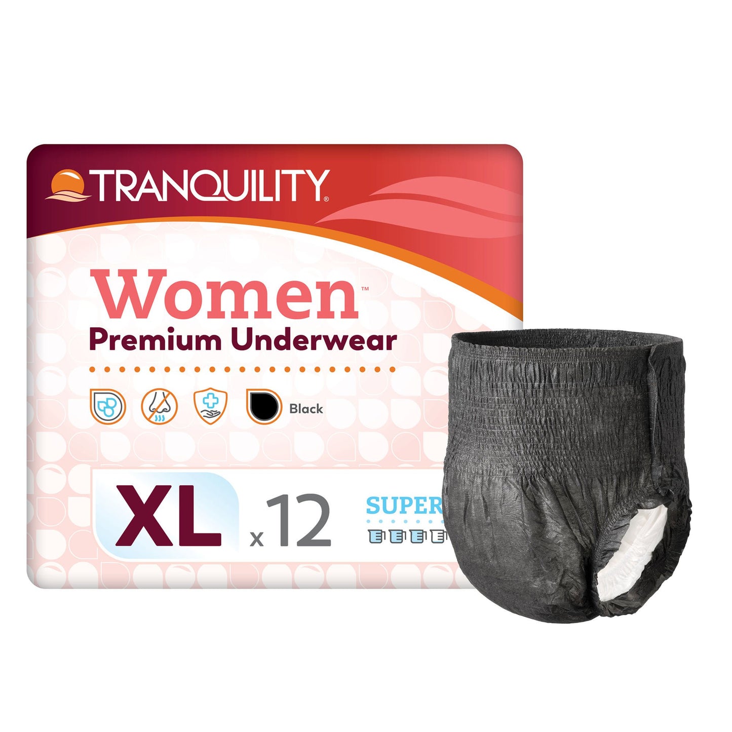Tranquility Absorbent Underwear Pull On with Tear Away Seams Adult Female Disposable Heavy Absorbency