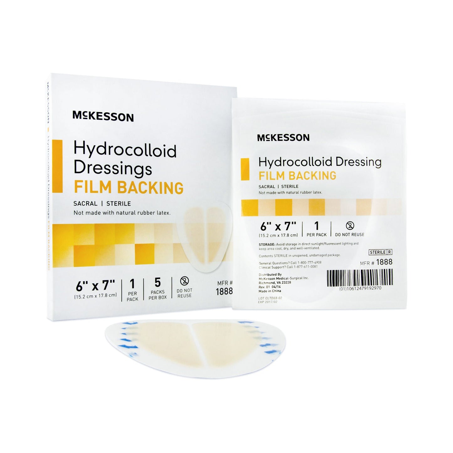 McKesson Hydrocolloid Dressing, Sacral