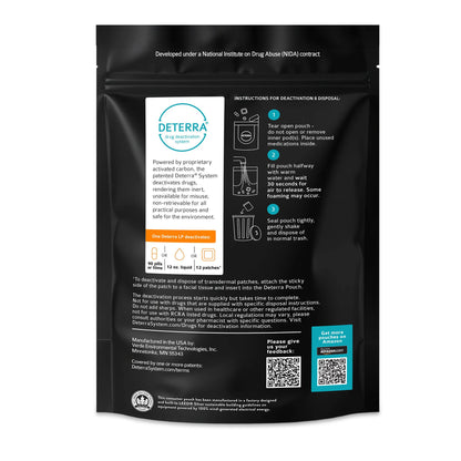Deterra® Drug Disposal Pouch for Disposal of Pharmaceuticals, Large