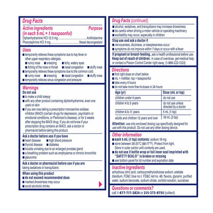 Benadryl® Children's Allergy Plus Congestion Liquid Grape Flavor