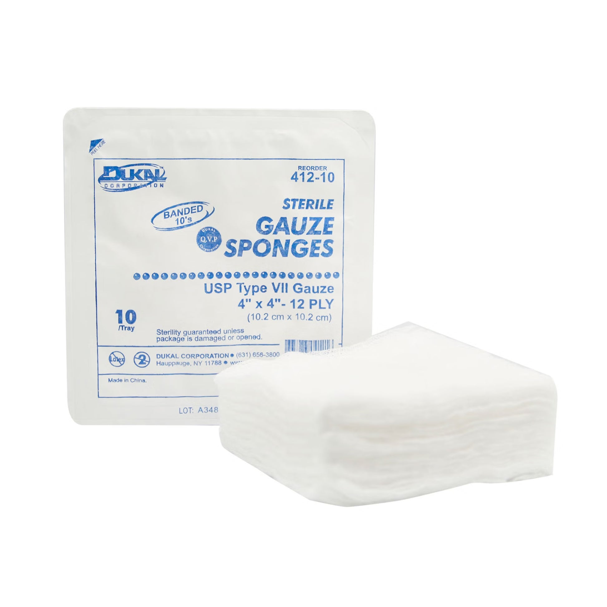 Dukal™ Sterile USP Type VII Gauze Sponge, 12-Ply