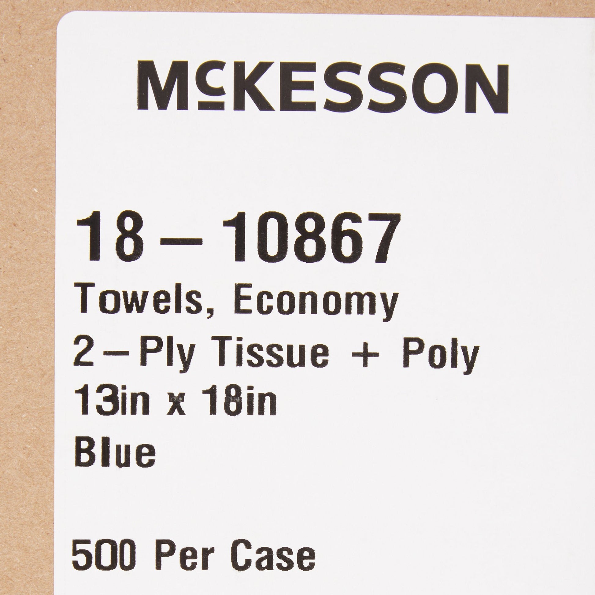 McKesson Deluxe Nonsterile Blue Procedure Towel