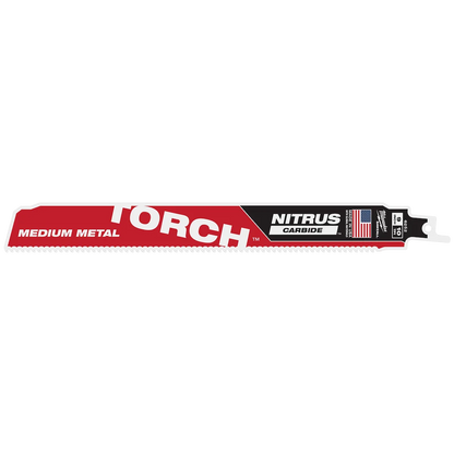 Milwaukee 9" 10 TPI TORCH with NITRUS Carbide Teeth SAWZALL Blade for Conduit and Strut (1 PK) 48-00-6252 | 9 in Blade Length