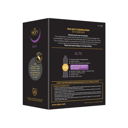 LifeStyles Skyn® Elite Nonlatex Lubricated Condoms, Ultra Thin, Ultra Soft