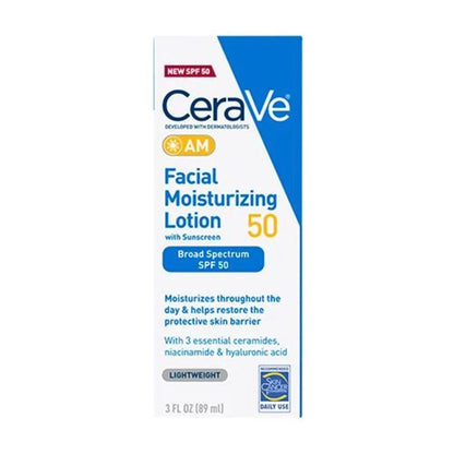 CeraVe® AM Facial Moisturizing Lotion, SPF 50, Bottle