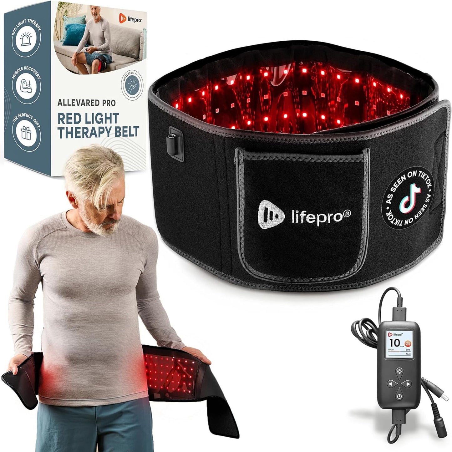 AllevaRed Pro Light Therapy Belt