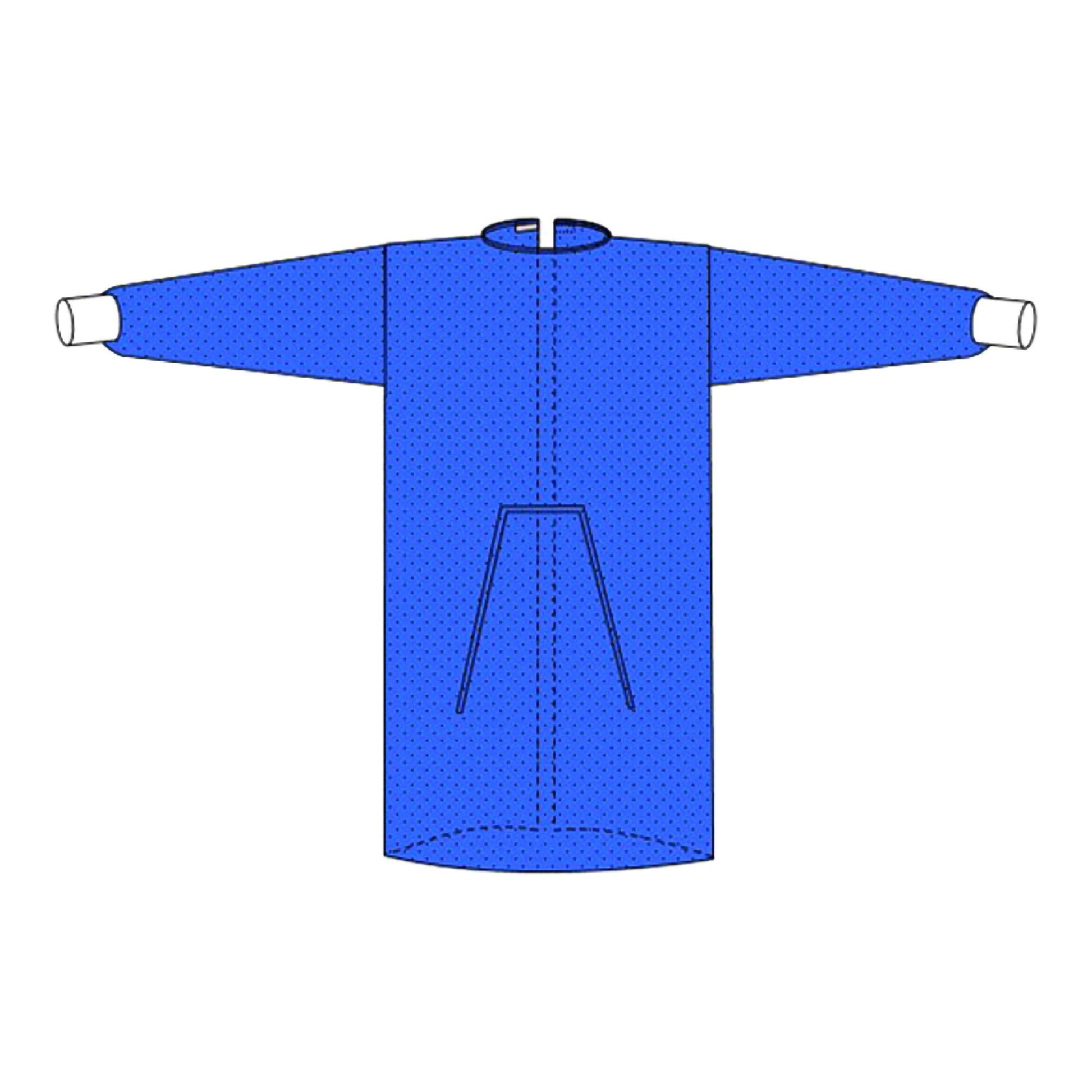 Welmed Protective Procedure Gown Large Blue NonSterile Not Rated Disposable