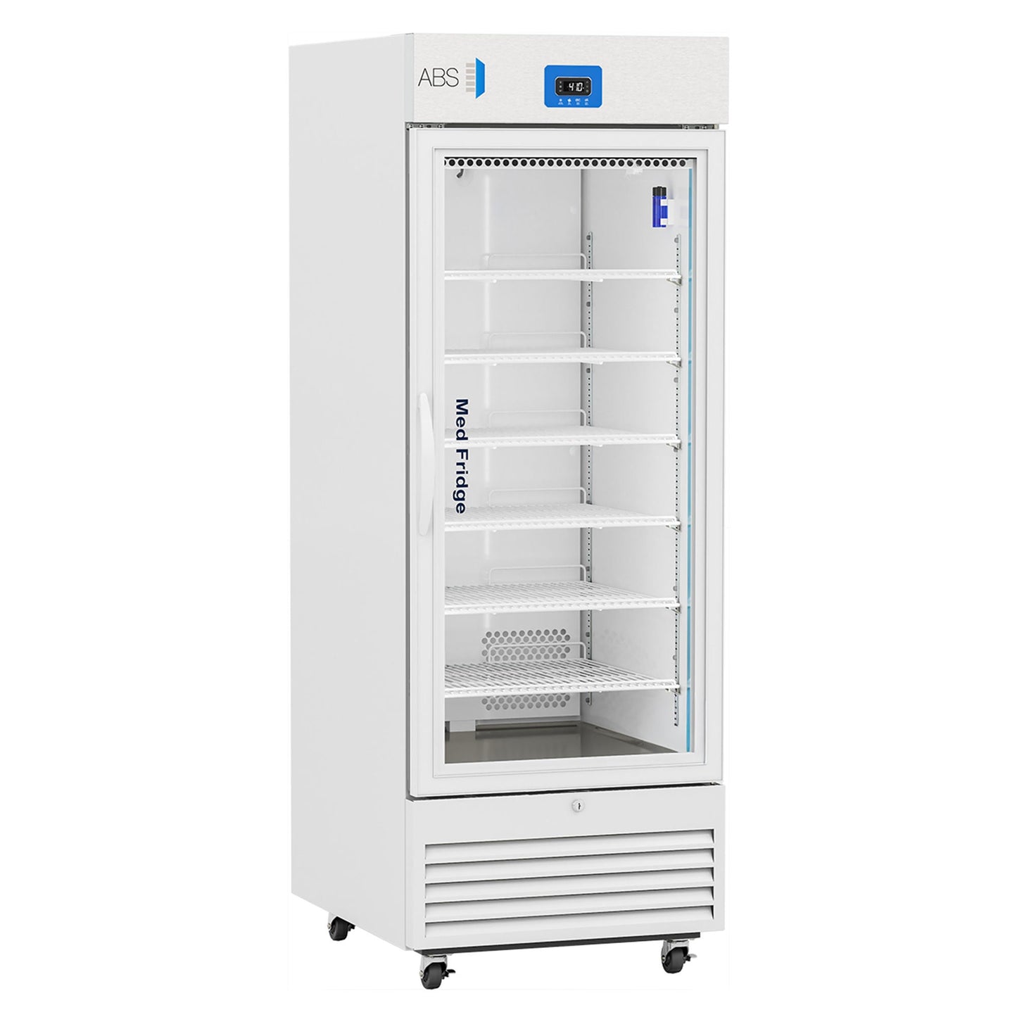 ABS Premier Upright Refrigerator Pharmaceutical 26 cu.ft. 1 Glass Swing Door Cycle Defrost