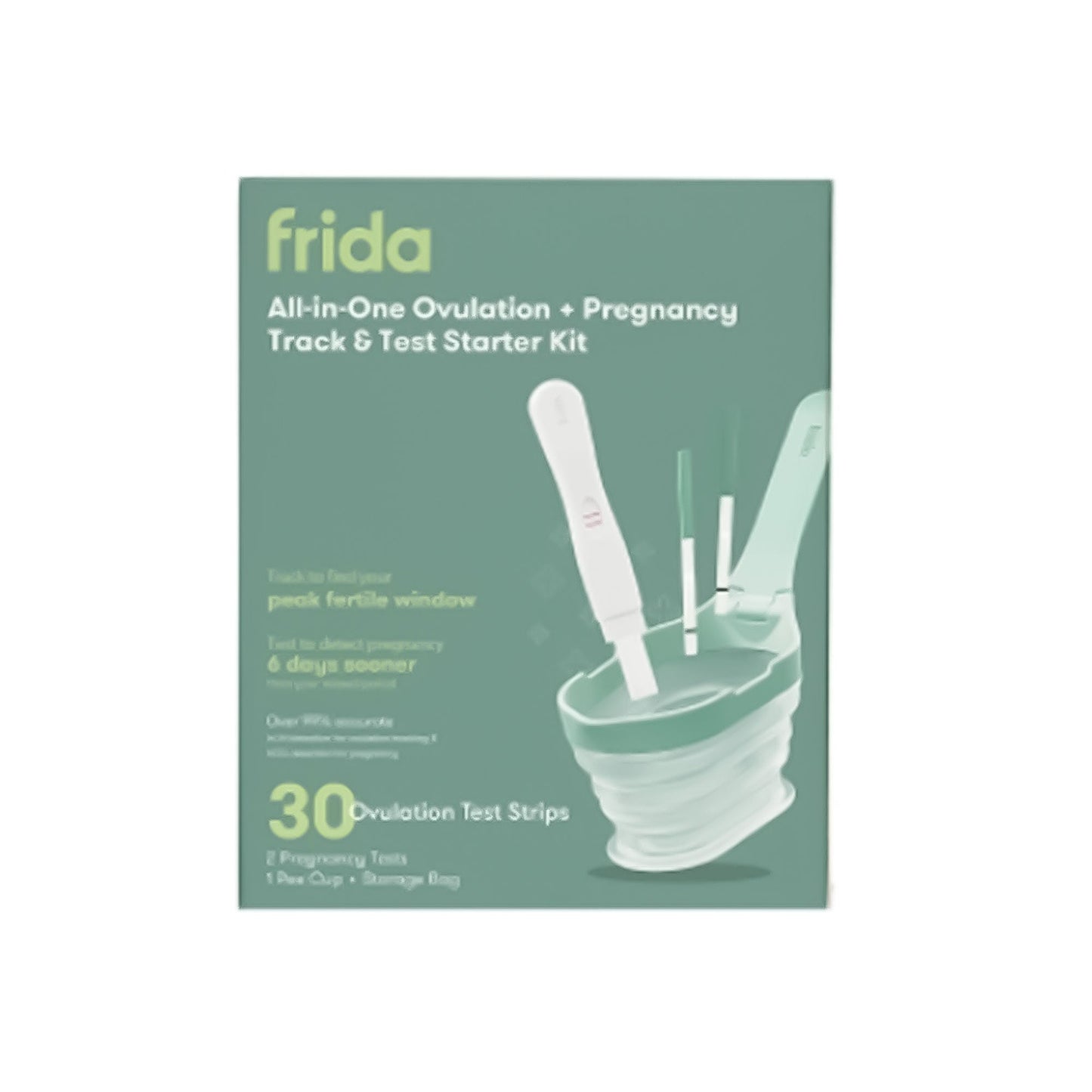 Frida Fertility Reproductive Health Test Kit All-in-One Ovulation and Pregnancy Test 30 Tests per Kit