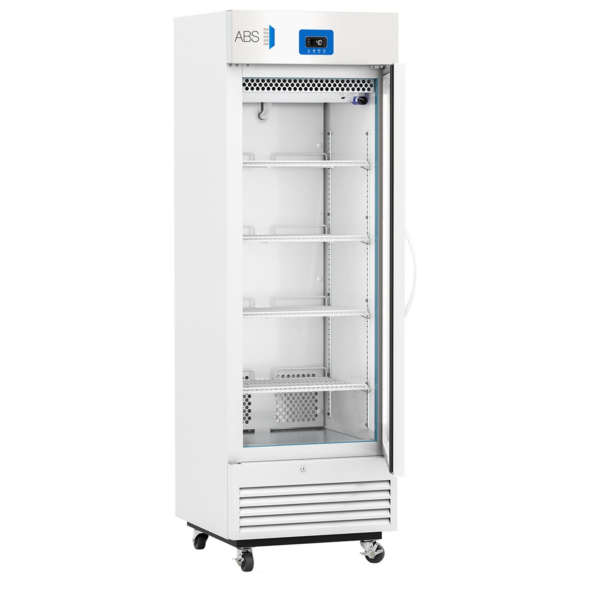 ABS Upright Refrigerator Laboratory Use 16 cu.ft. 1 Glass Swing Door Cycle Defrost