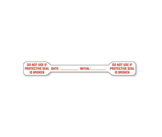 Pre-Printed Label Auxiliary Label Red Paper DO NOT USE IF PROTECTIVE SEAL IS BROKEN / DATE: _____ INITIAL: _____ Red Safety and Instructional