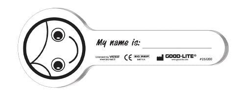 Heidi Eye Occluder Heidi Smiling Face Style Disposable White Card Stock