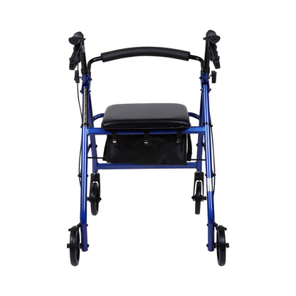 McKesson Folding Aluminum Four-Wheel Rollator, Blue