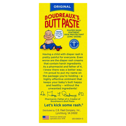 Boudreaux's Original Butt Paste Diaper Rash Treatment, Scented, tube