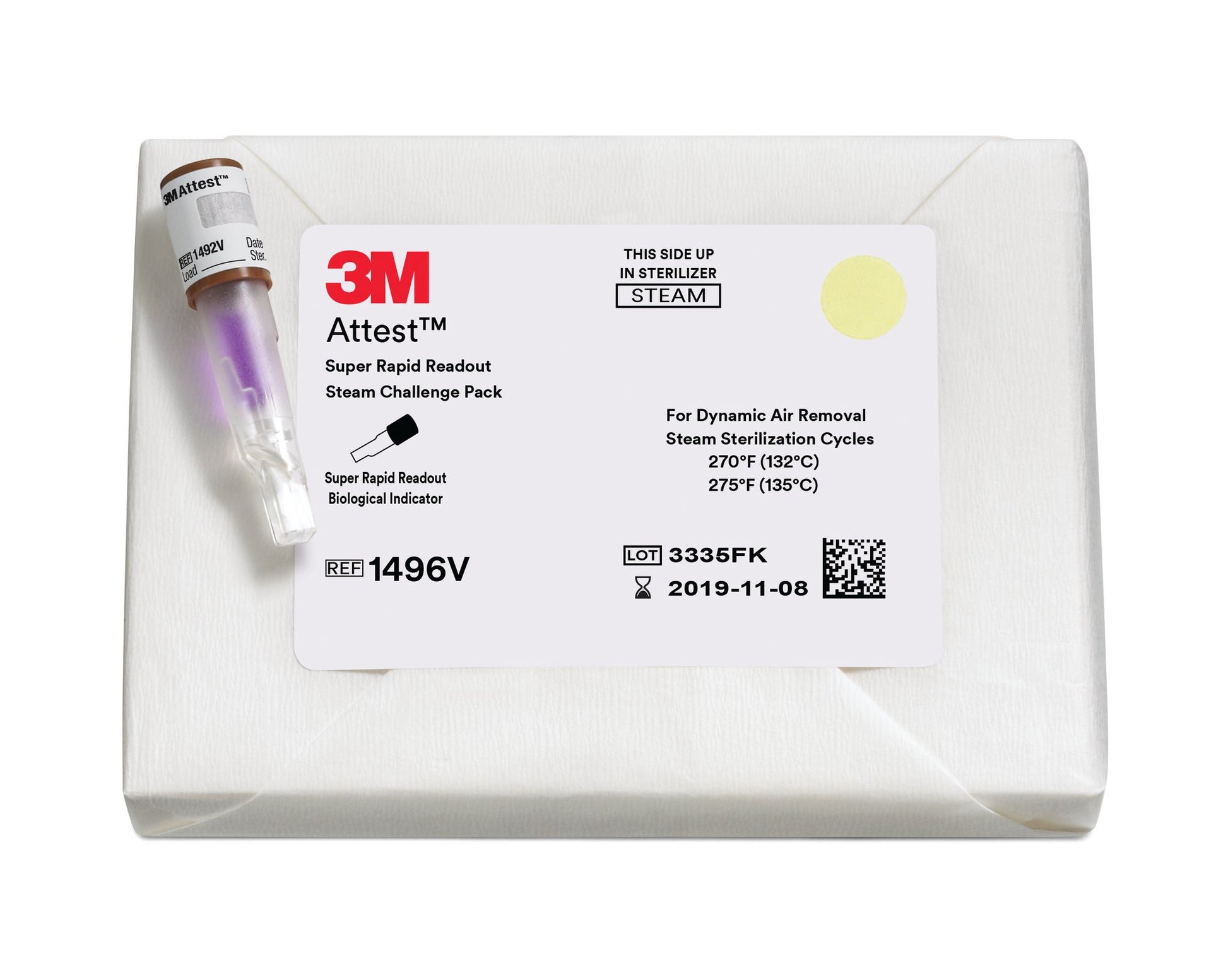 Attest Super Rapid Readout Sterilization Indicator Challenge Pack Steam 24 Minute Processing Time