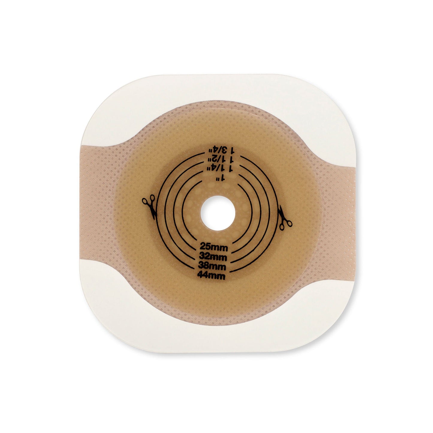 New Image™ Flat CeraPlus™ Ostomy Barrier with Tape Borders, Flange, 25 mm