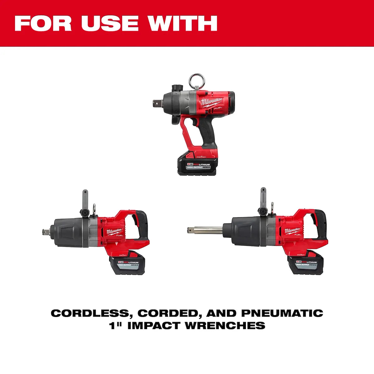 Milwaukee SHOCKWAVE Impact Duty 1" Drive 13/16" Standard 4 Point Square Socket 49-66-7841