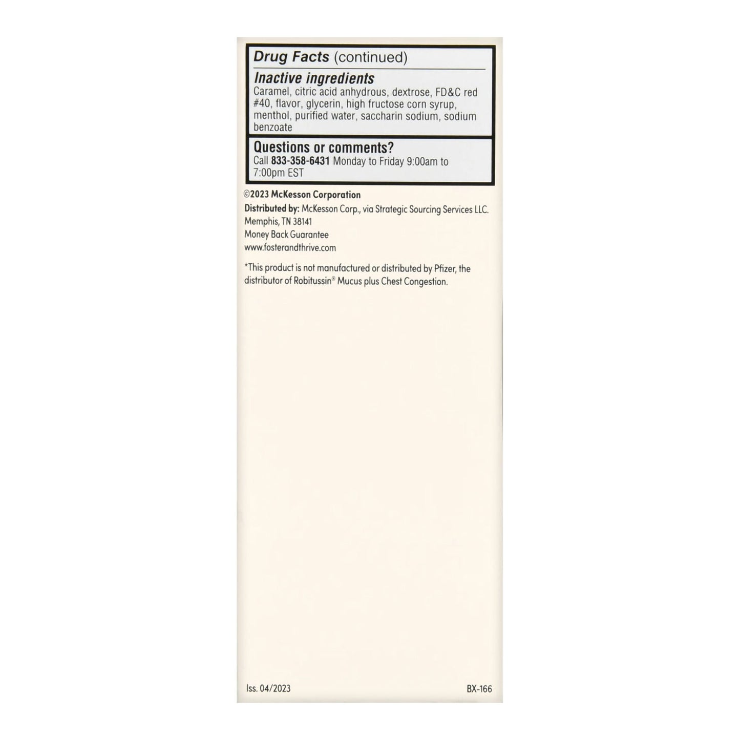 Thrive & Foster™ Guaifenesin Cold and Cough Relief