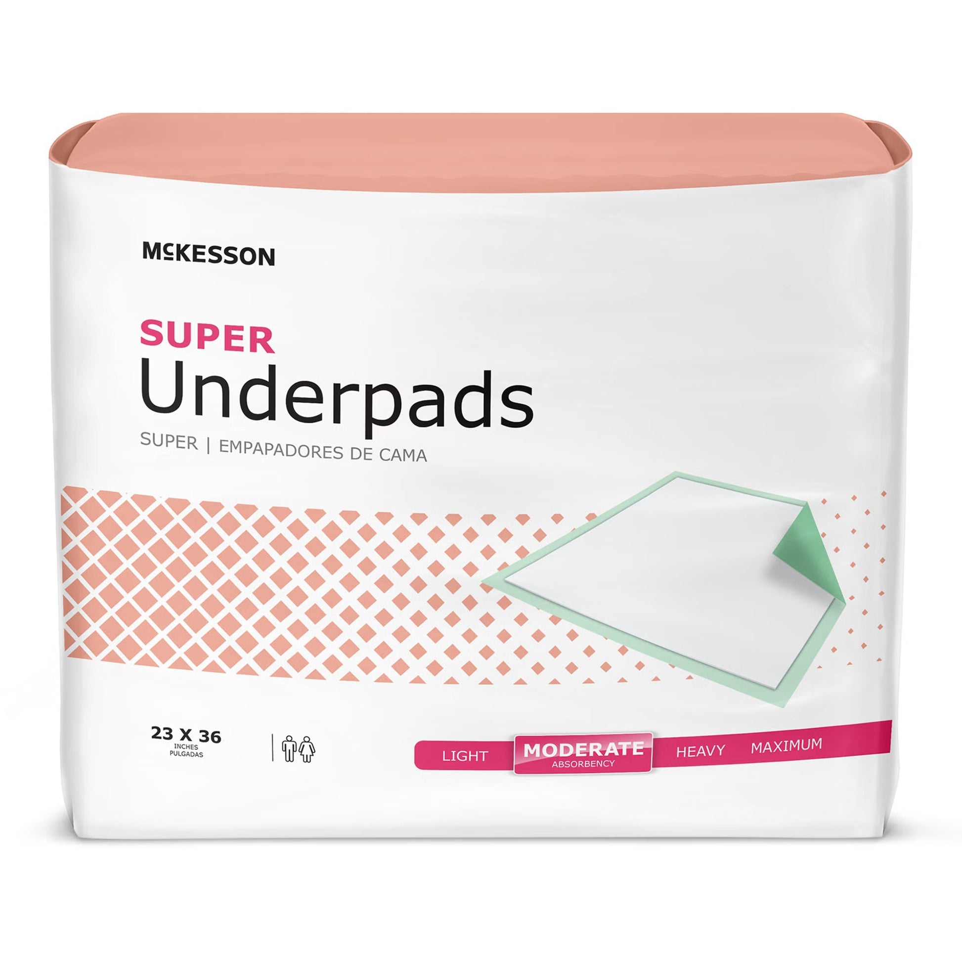 McKesson Super Moderate Absorbency Underpad, - 120 ct.