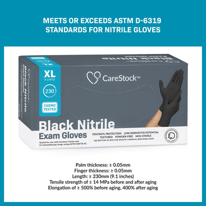 CareStock™ Nitrile Exam Gloves, Black - view 4