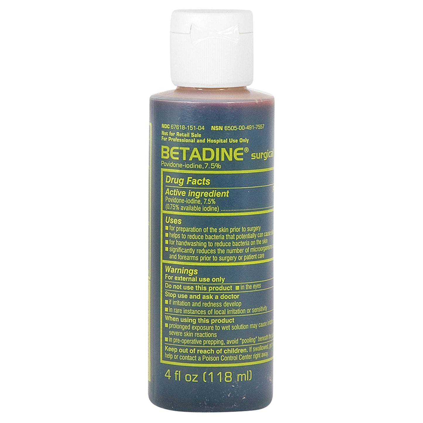 Betadine® 7.5% Strength Povidone-Iodine Surgical Scrub Solution, Bottle