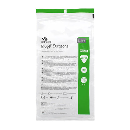 Sterile Biogel® Surgeons Latex Surgical Gloves, Straw