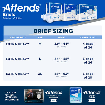 Attends® Extra Heavy Absorbency Briefs, Extra Large
