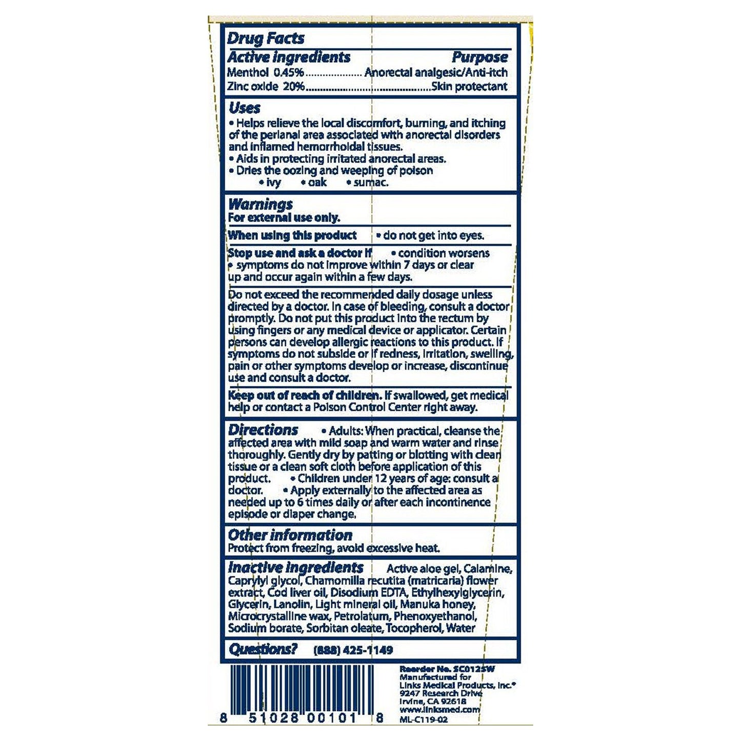 Chamosyn® Ointment with Manuka Honey Skin Protectant, Tube