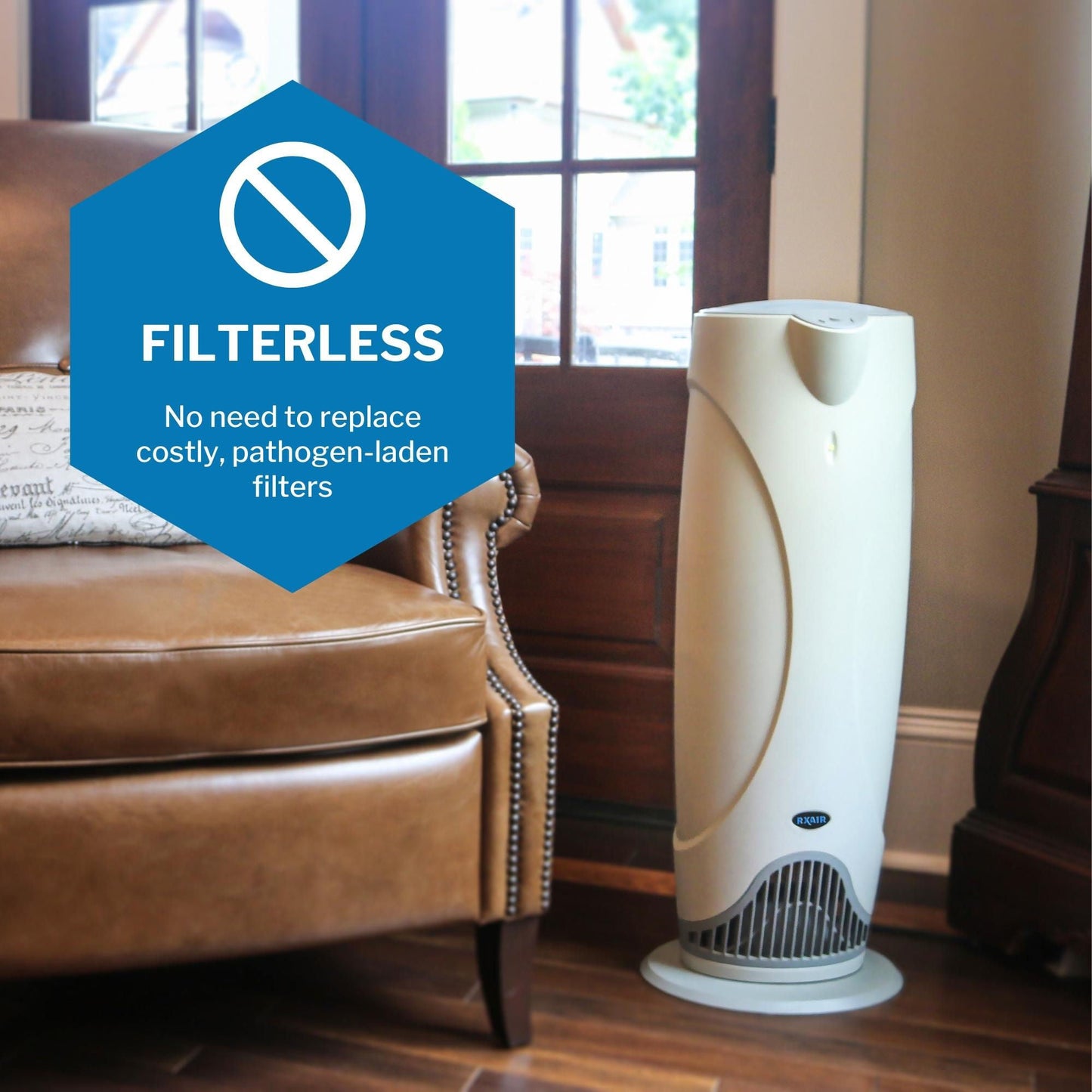 Vystar RX-Air Purifier for Large Rooms, Filterless UV Purification