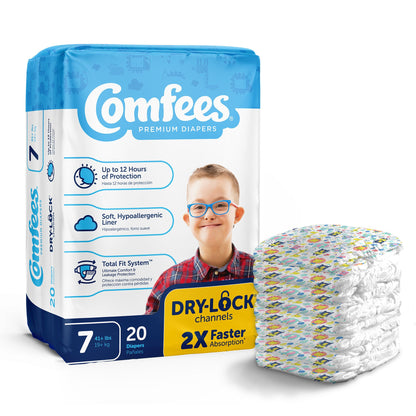 Attends Comfees Premium Baby Diapers, Moderate-Absorbent