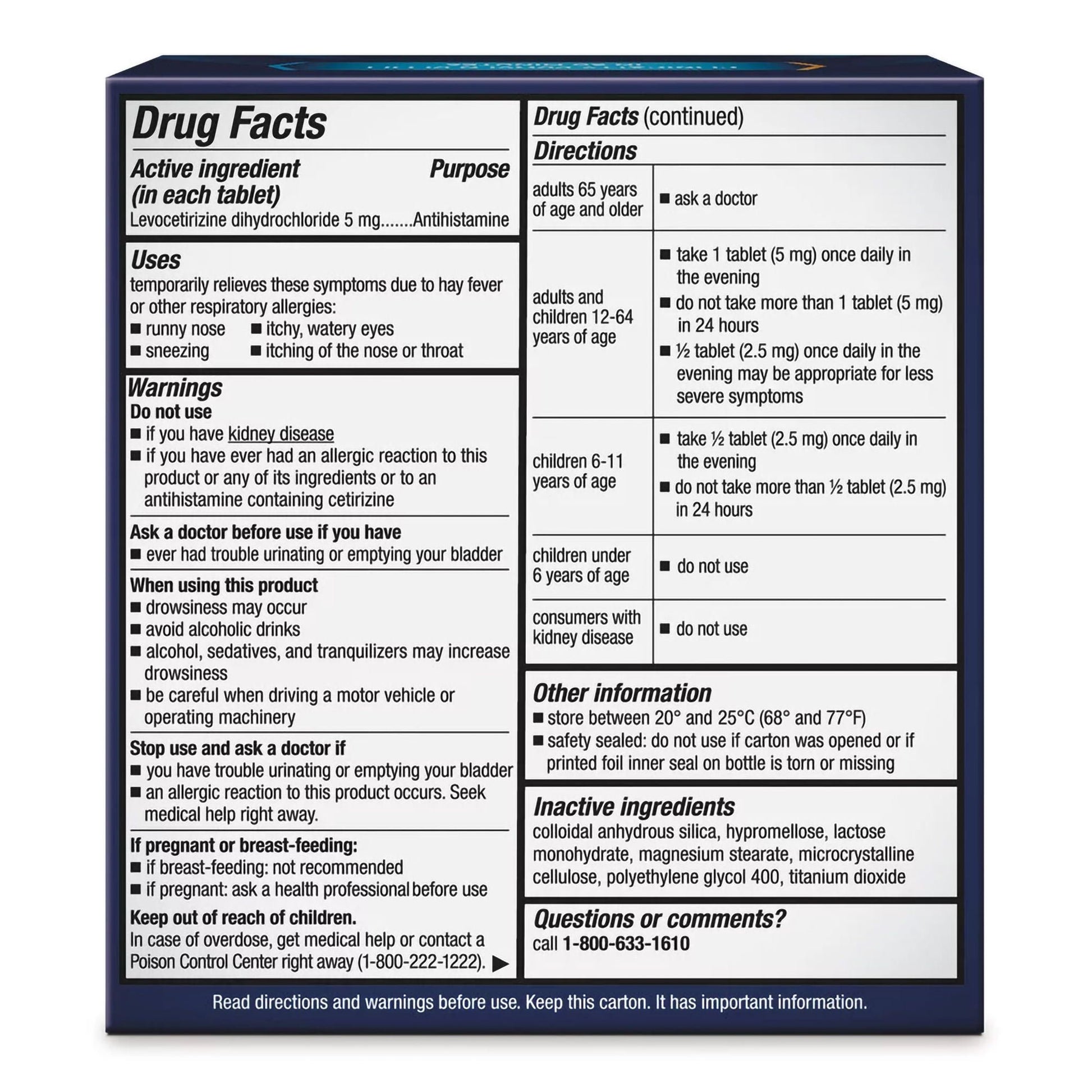 Xyzal® Allergy 24 HR Tablets