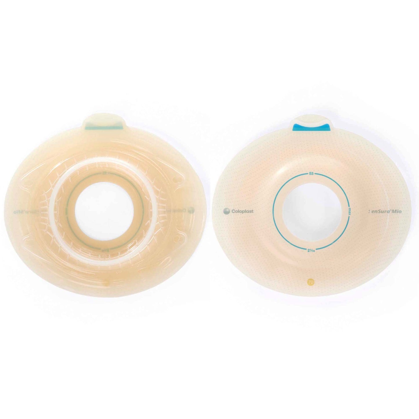 SenSura® Mio Click Convex Light Ostomy Barrier, Stoma Opening, Blue Match