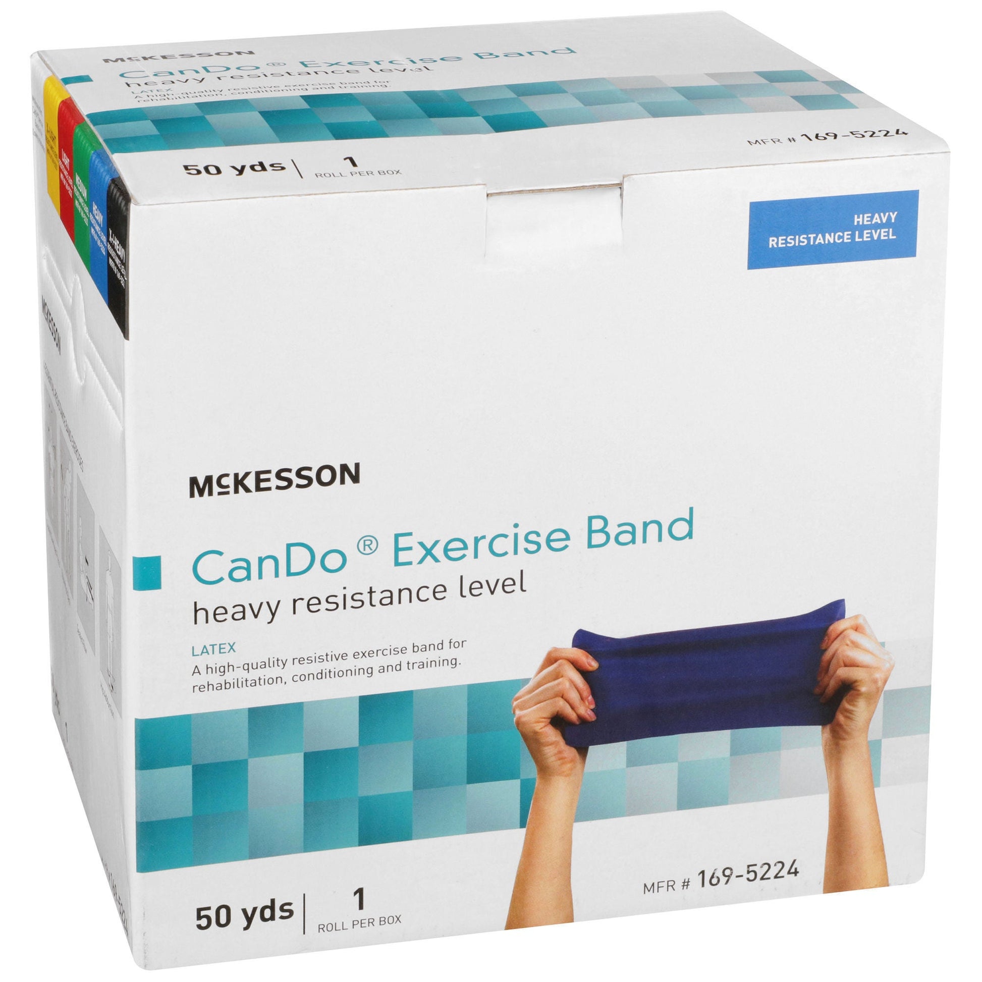McKesson Exercise Resistance Band, Blue, Heavy Resistance