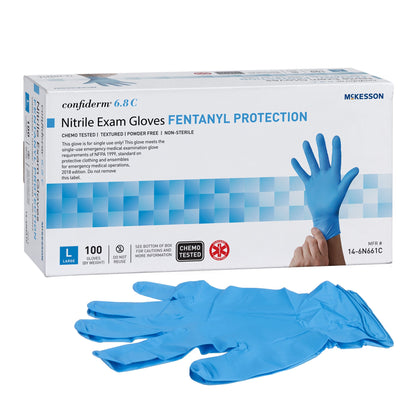 McKesson Confiderm® 6.8C Nitrile Exam Gloves, Blue