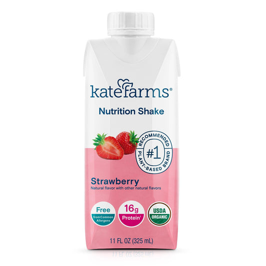 Kate Farms® Nutrition Shake, Strawberry, carton