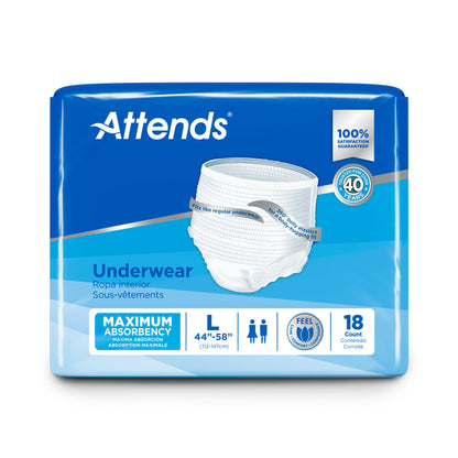 Attends® Care Adult Absorbent Underwear, Heavy Absorbency, White
