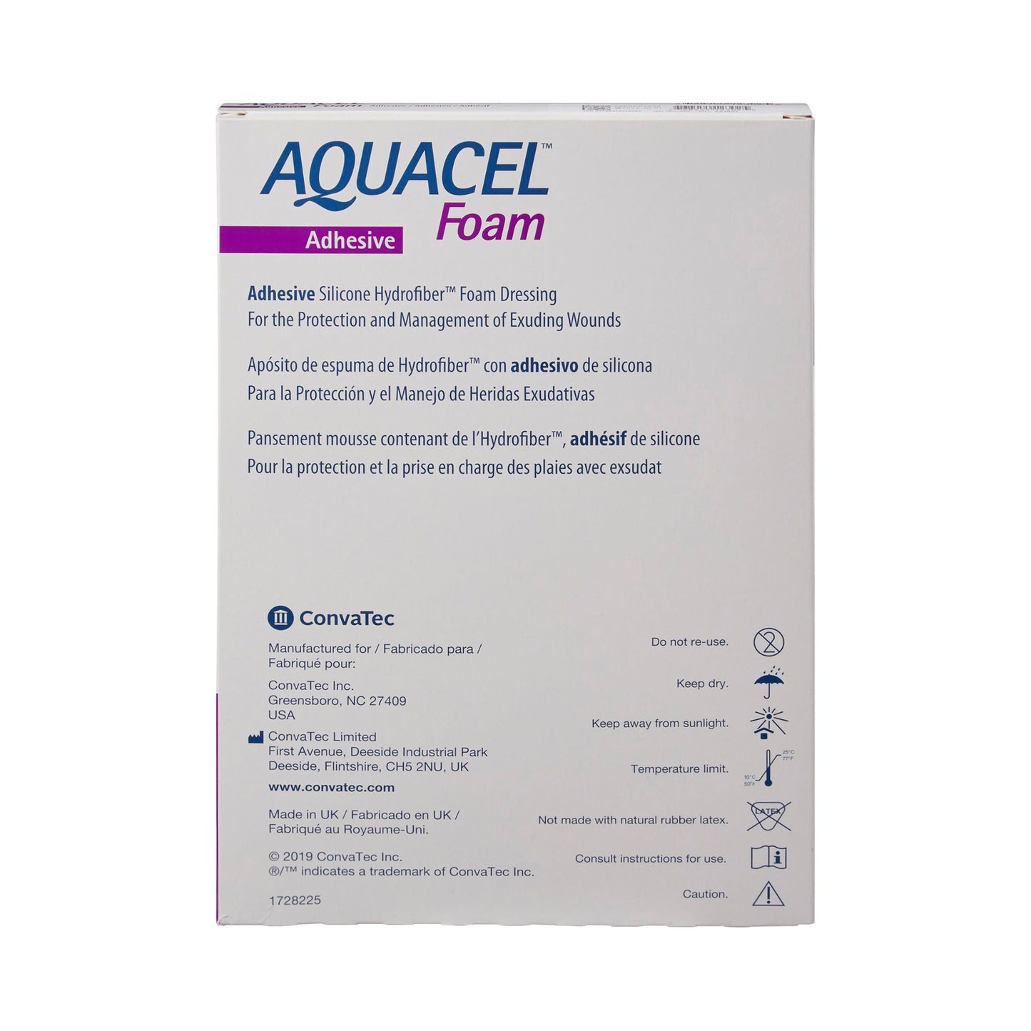 Aquacel® Silicone Adhesive with Border Silicone Foam Dressing, 5½ x