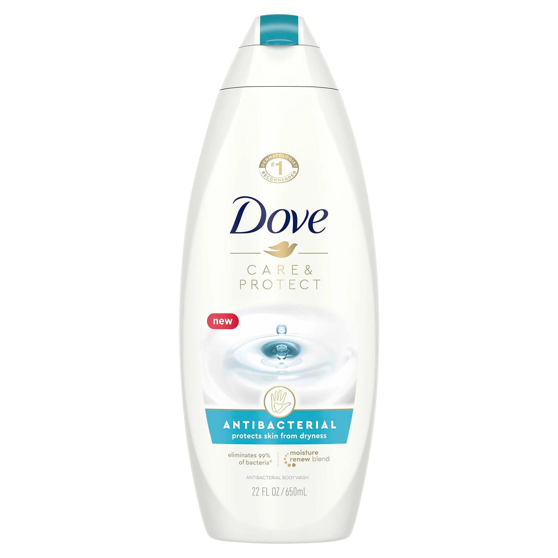 Dove Care and Protect Antibacterial Body Wash Liquid Bottle Scented