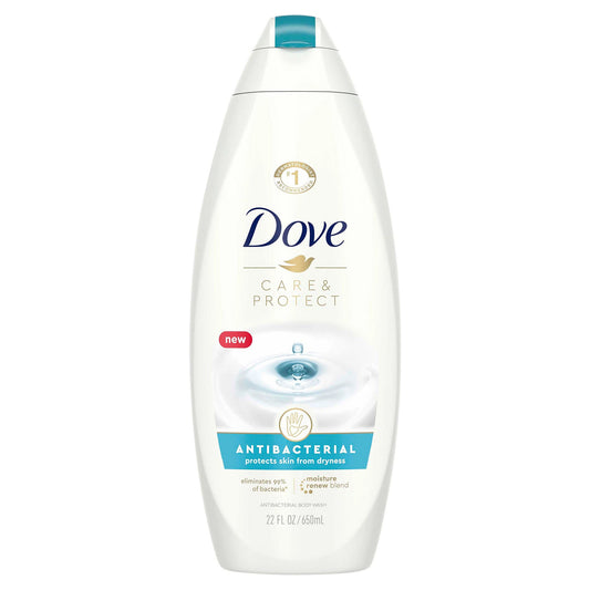 Dove Care and Protect Antibacterial Body Wash Liquid Bottle Scented