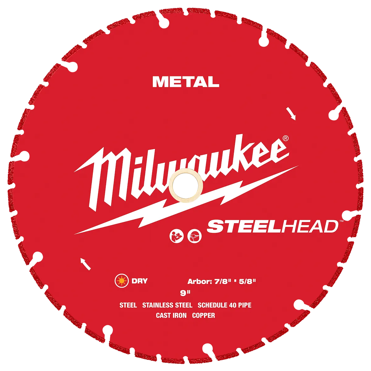 Milwaukee 9” STEELHEAD Metal Cutting Diamond Blade 49-93-7825 | Metal