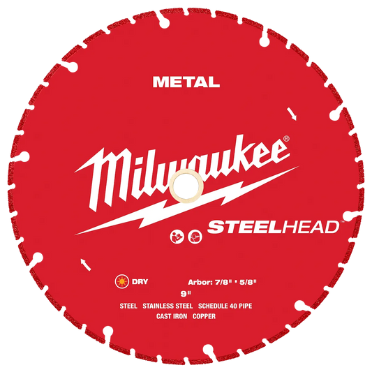 Milwaukee 9” STEELHEAD Metal Cutting Diamond Blade 49-93-7825 | Metal