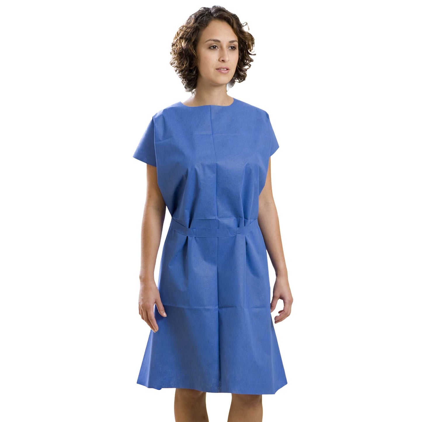 AmpleWear Patient Exam Gown 3X-Large Blue Disposable