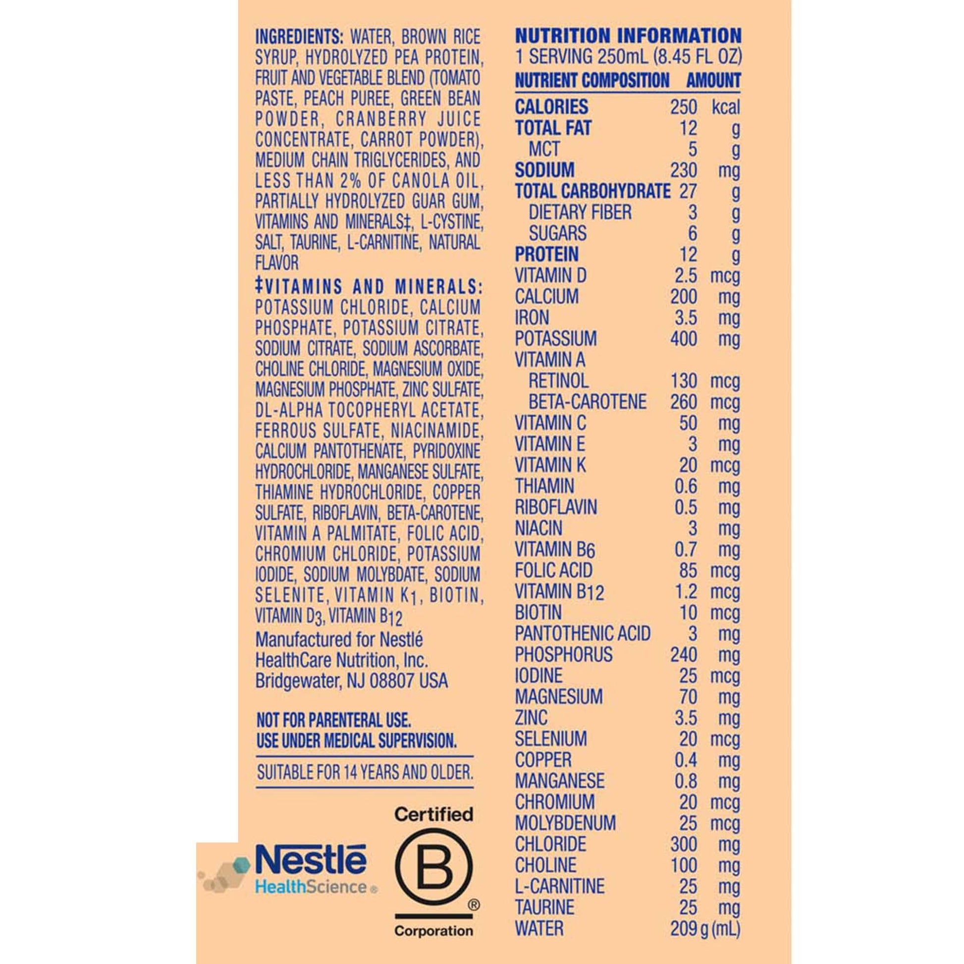 Compleat® Peptide 1.0 Nutritionally Complete Tube Feeding Formula