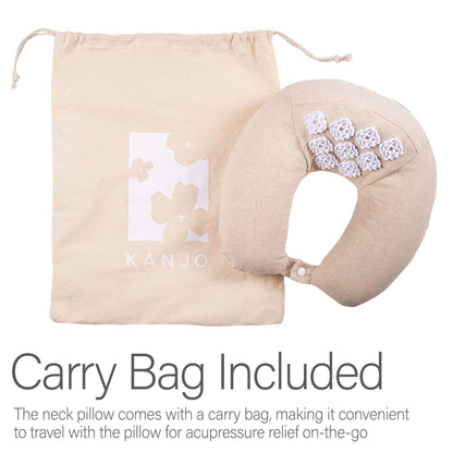Kanjo Memory Foam Travel Acupressure Neck Pillow