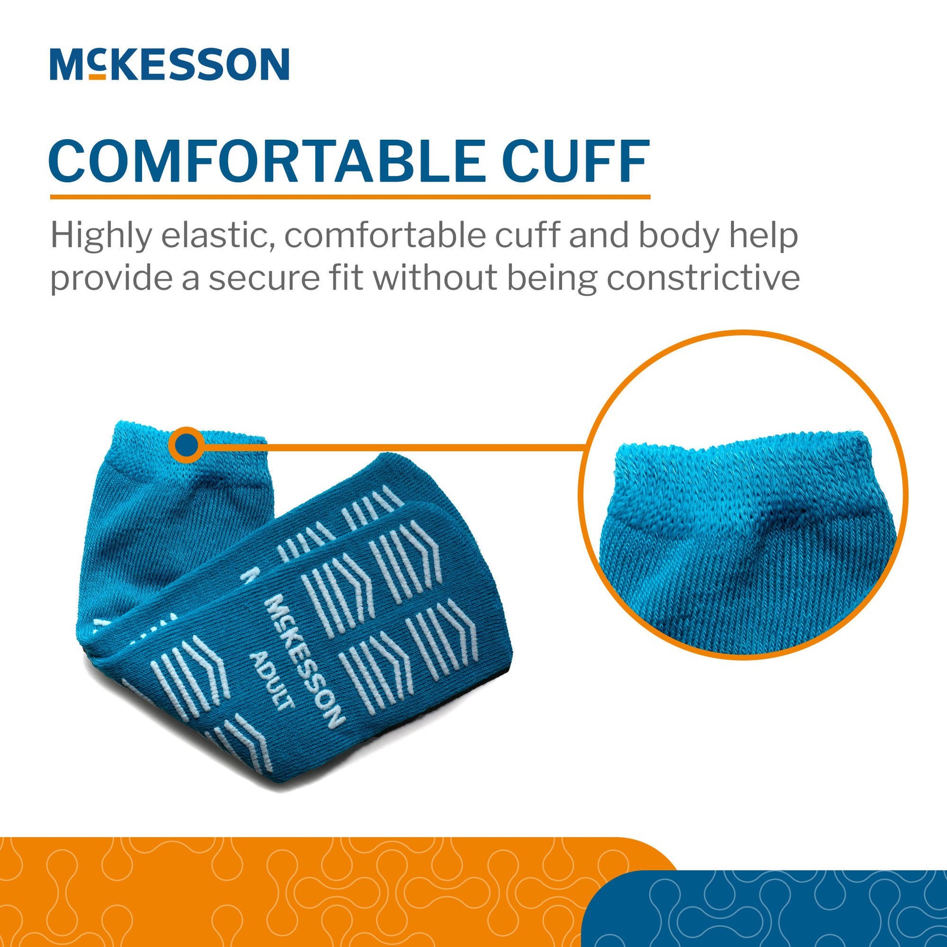 McKesson Slipper Socks, Double Tread, Adult, Teal