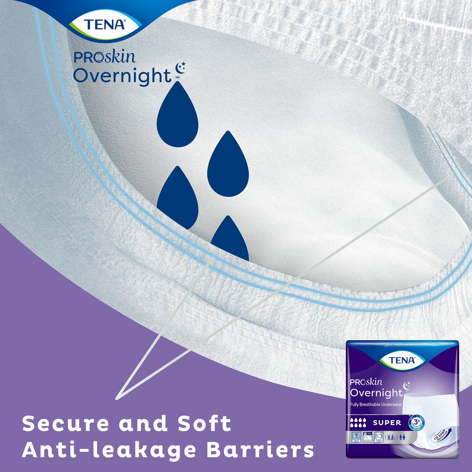 Tena® ProSkin Overnight™ Super Fully Breathable Underwear, Extra Large