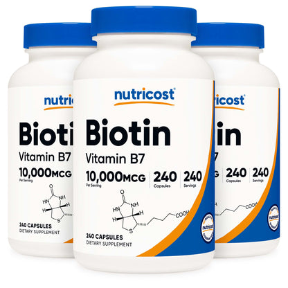 nutricost Dietary Supplement Biotin 10 mg Strength Capsule