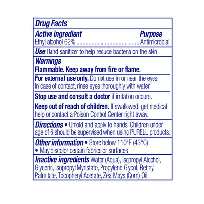 Purell® Hand Sanitizing Wipe, Ethyl Alcohol, Individual Packet