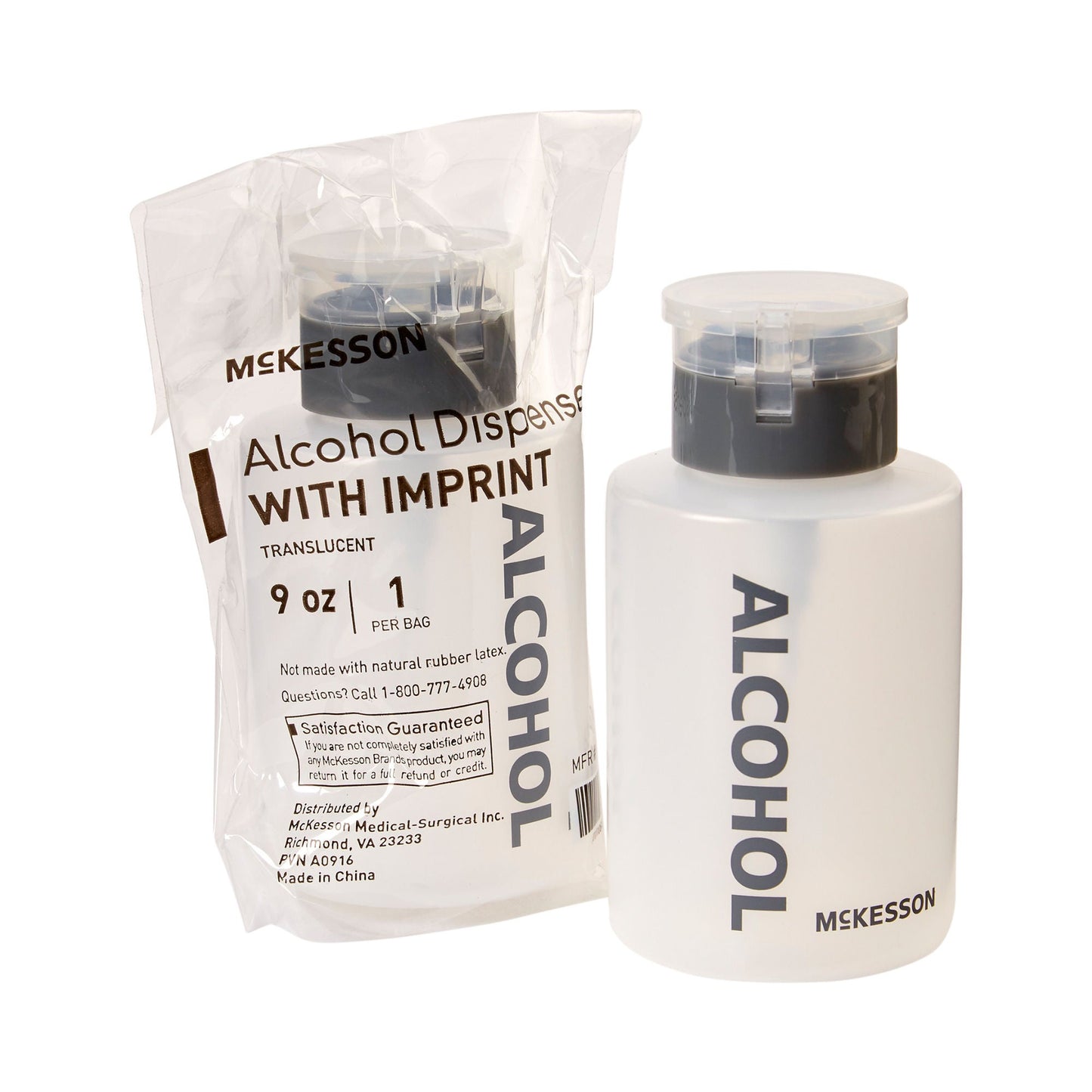 McKesson Alcohol Dispenser imprinted with the word "Alcohol,"